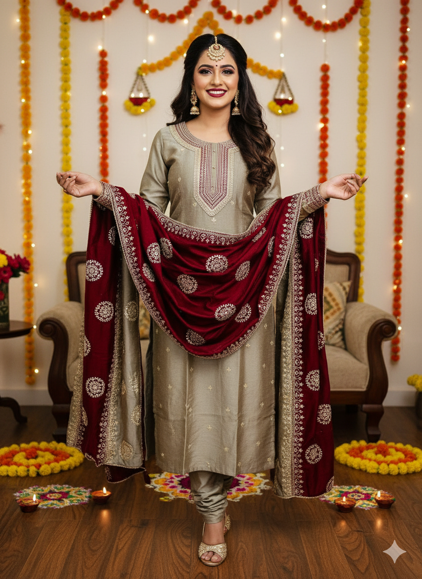 Shagan- The Bridal Odhani Suit Set