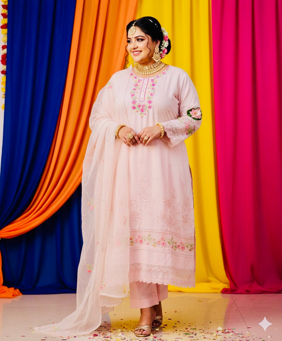 Gul- Soft pink haze Plus Size Suit Set