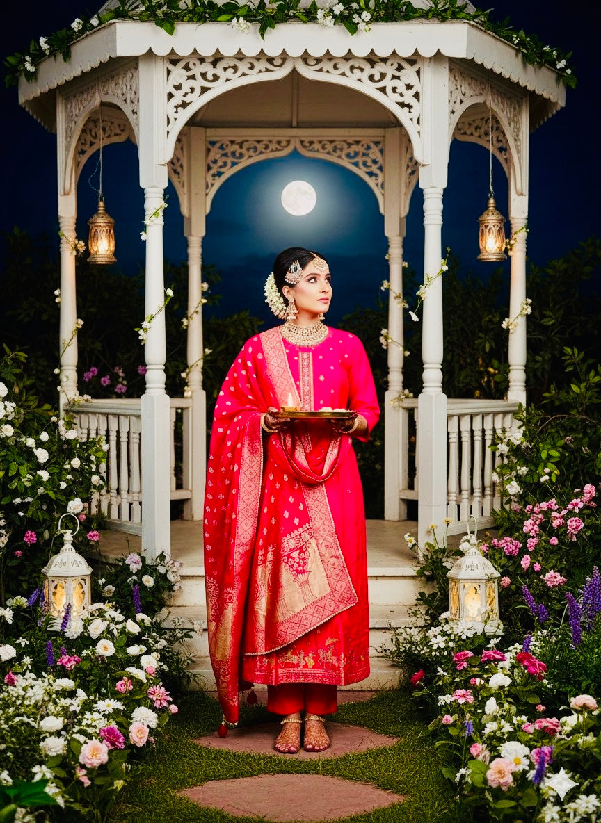 Doli Karvaan with Banarasi Dupatta Suit Set