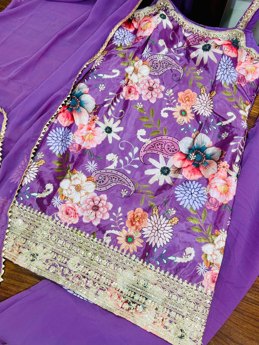 Nitya- Digital Sharara Suit Set