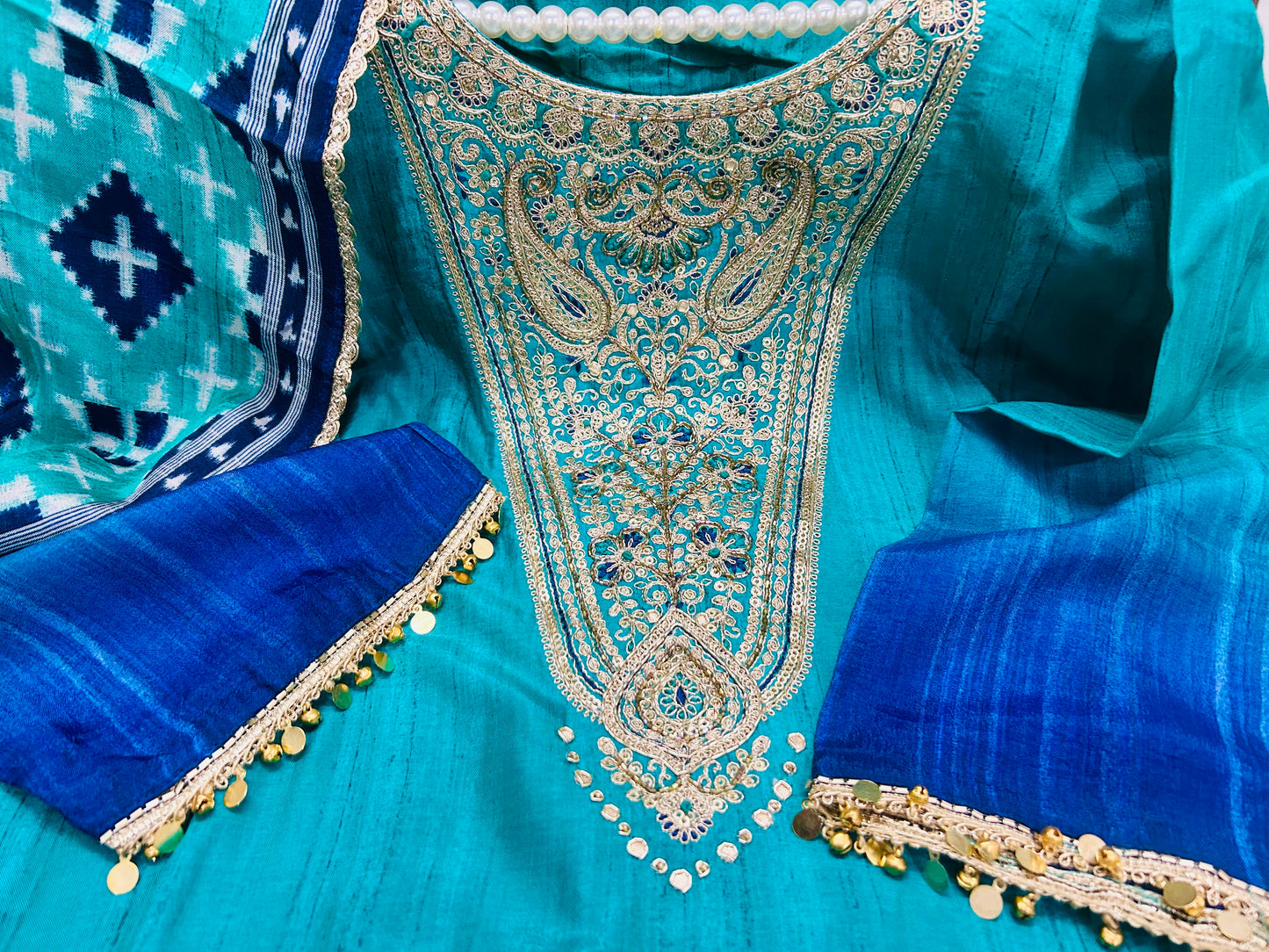 Mayuri- Peacock Paradise Plus Size Suit Set