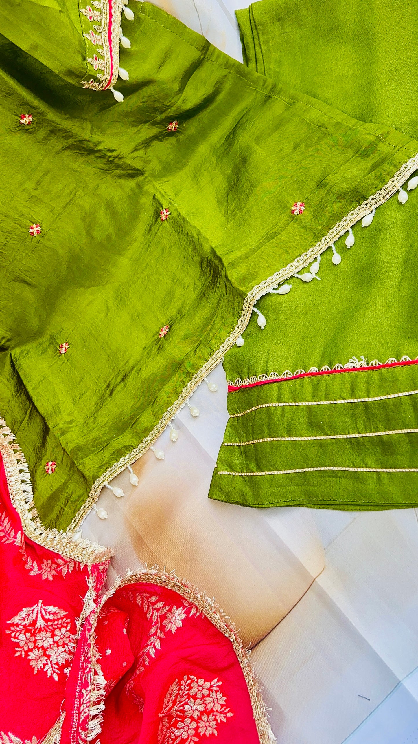 Ambi- Green Farshi Suit Set