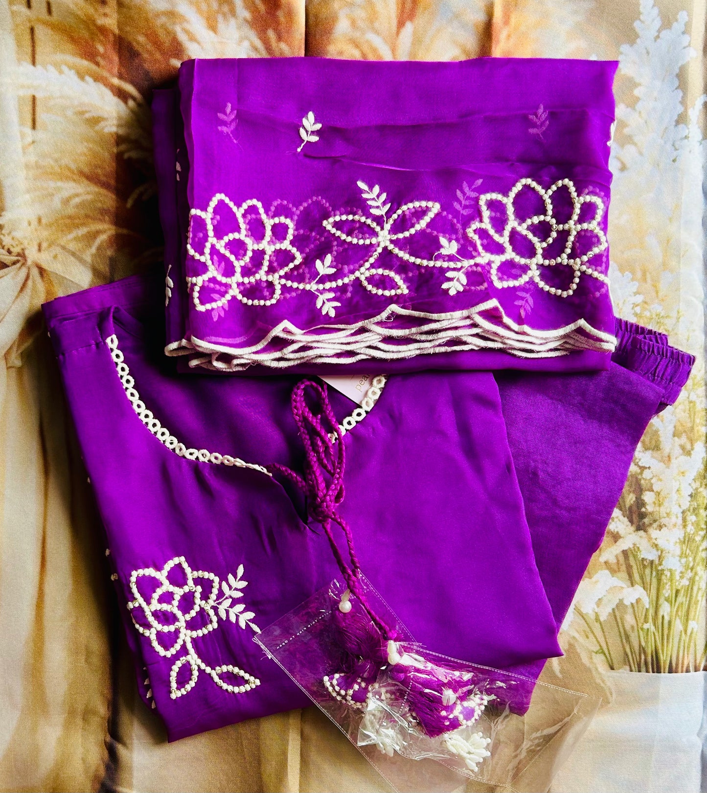 Nandini- Deep Violet Suit Set