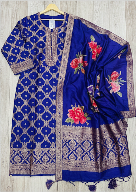 Devasi- Banarasi Plus Size Suit Set