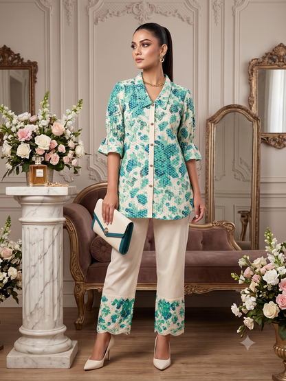 Schiffli Garden- Co-ord Set