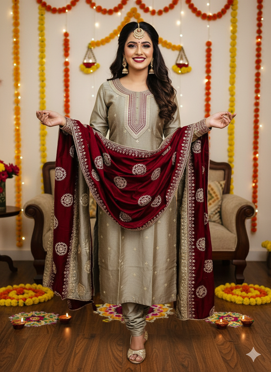 Shagan- The Bridal Odhani Suit Set