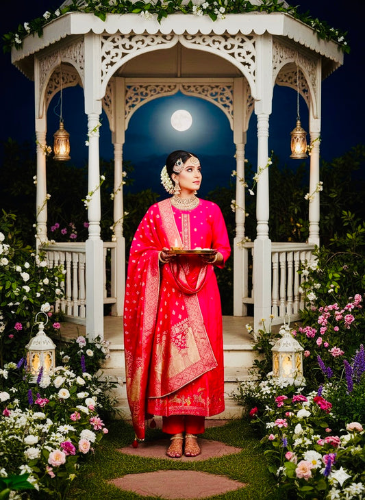 Doli Karvaan with Banarasi Dupatta Suit Set