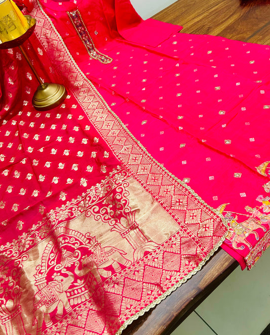 Doli Karvaan with Banarasi Dupatta Suit Set