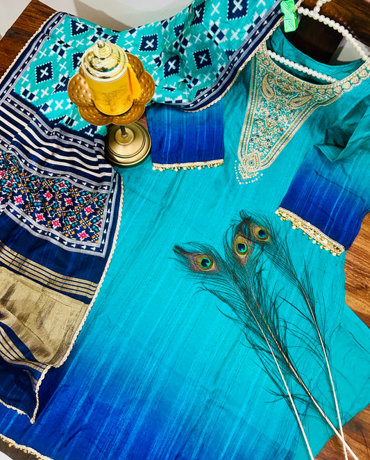 Mayuri- Peacock Paradise Plus Size Suit Set